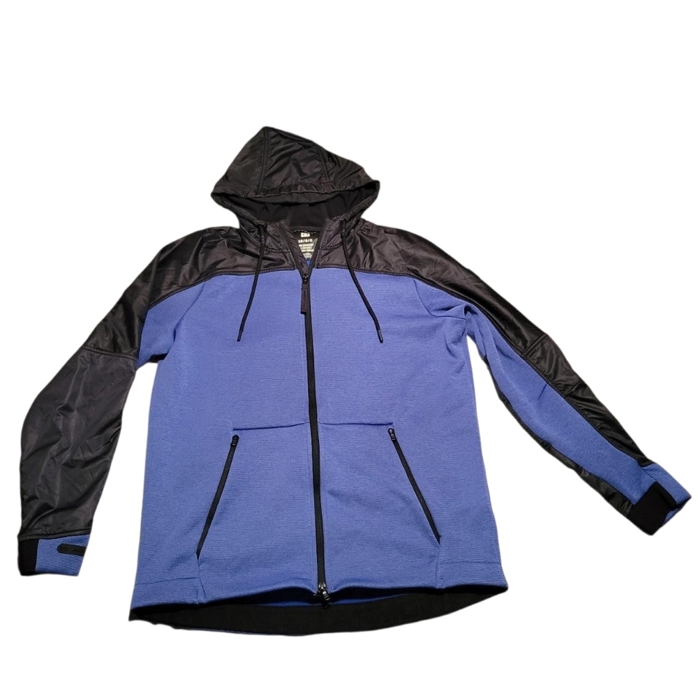 Under Armor Men's Black and Blue Zip Up Hoodie Jacket